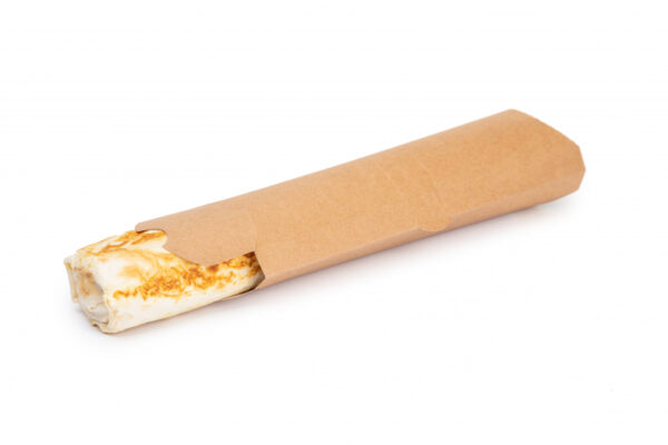 Krabička Pillow na tortillu kraft 200 x 70 x 55 mm