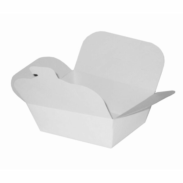 Kinaæske mellem 700 ml 89x109x65 mm Karton PE-Belagt Hvid