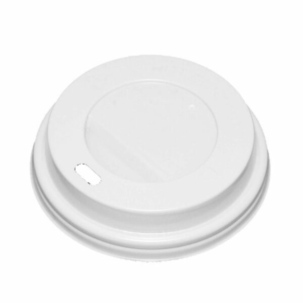 Drikkelåg Plast Ø80xH20mm Til Kaffebæger Hvid Catersource