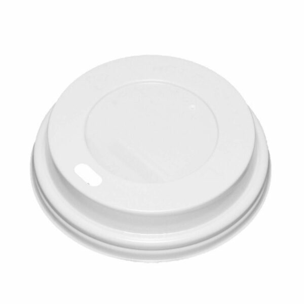 Drikkelåg Plast Ø90xH20mm Til Kaffebæger Hvid Catersource