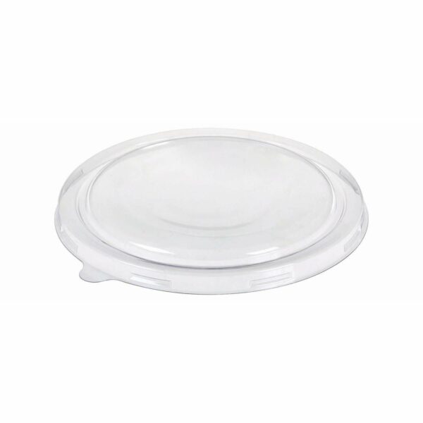 Plastlåg Catersource rundt Ø148mm PET klart til brun kraft salatskål