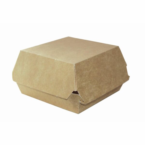 Burgerboks 120x120x82 mm Kraft brun/hvid