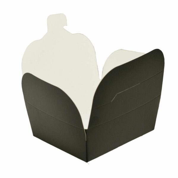 Takeaway æske 700 ml 89x109x65 mm PE-Belagt Mat sort