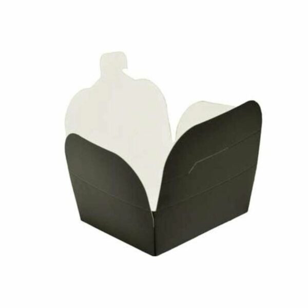 Takeaway æske 1000 ml 100x165x58 mm PE-Belagt Mat sort