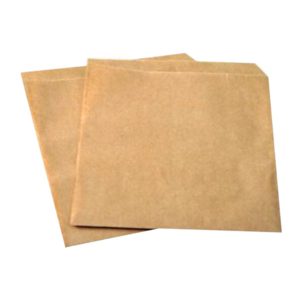 Burgerlomme stor 150x160 mm 40 gr Kraft/PE Brun