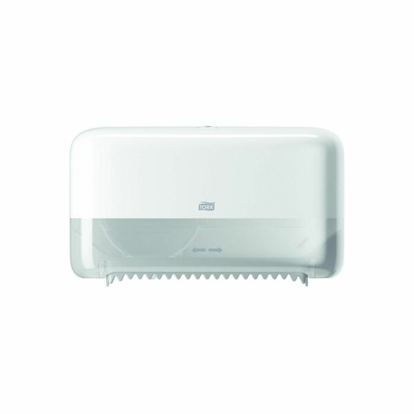 Dispenser Toiletpapir Tork T7 Mid-Size uden Hylse Hvid til 2 rl