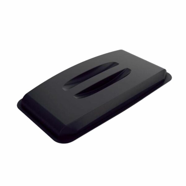 Låg til 60L beholder L50xB27xH57.5cm. Plast Sort