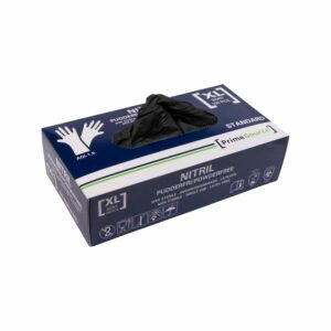 Handske Engangs Prime Source STANDARD str XL Nitril uden Pudder Sort AQL 1.5