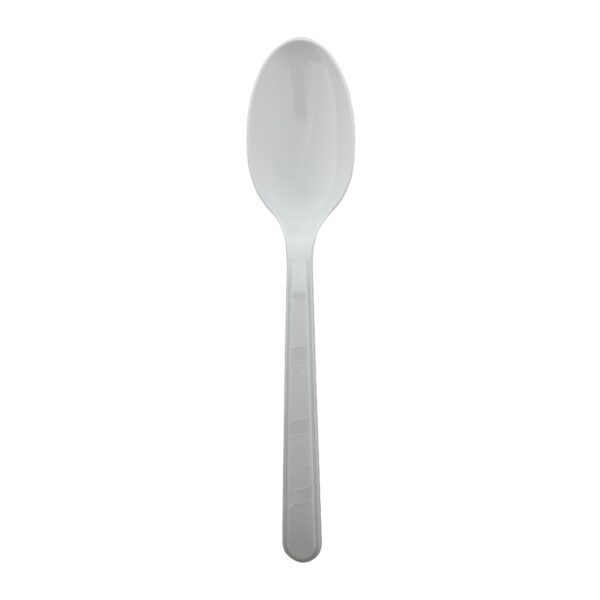 Többször használható  kanál, PS, fehér,180 mm (zebra)