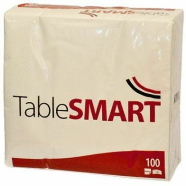 TableSMART szalvéta, 2r, 33x33 cm, szalvéta, fehér, 1/4 hajtott, 20x100db/krt
