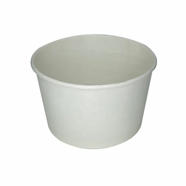 begreen fagyis papírtégely, fehér,245 ml,  Ø95xØ80x56 mm