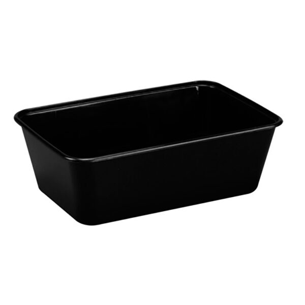 Bakke 960 ml 175x120x60 mm Nudelbakke til Microovn PP Sort