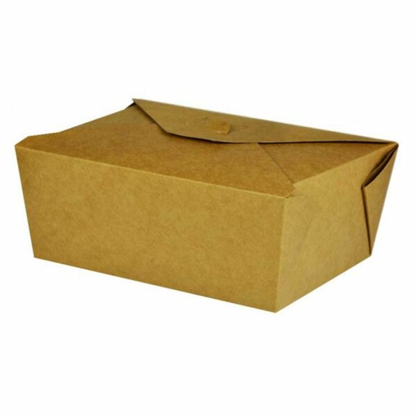 Takeaway æske 1000 ml 150x120x65 mm FSC-mærket Karton med biocoating Brun