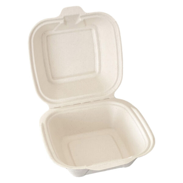 Burgerboks 150x150x80 mm Bagasse Beige