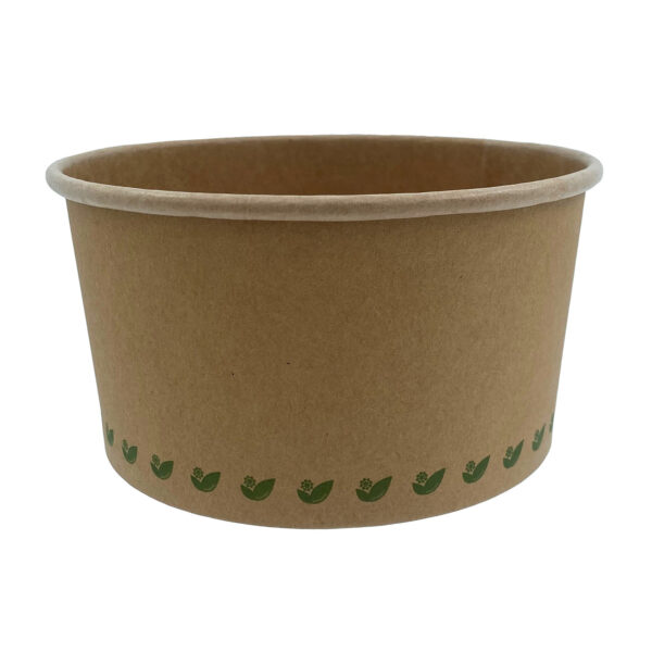 Salatskål Catersource rund 1000 ml Ø150x78 mm brun karton/biocoating