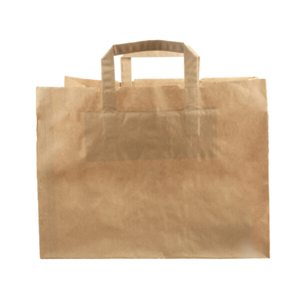 Bærepose Verive 22 ltr med hank 320x220x280 mm 80 gr brun kraft