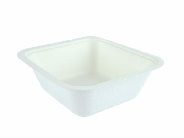 Pojemnik z trzciny cukrowej, 19,5 x 18 x 6,5 cm, 1000 ml (paczka 50 szt.)