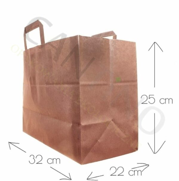 Torba papierowa, kraft - 32 x 22 x 25 cm (paczka 50 szt.)