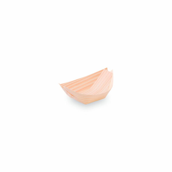 Fingerfood - miseczki drewniane "Łódka" - 8 x 5,5 cm (paczka 100 szt.)