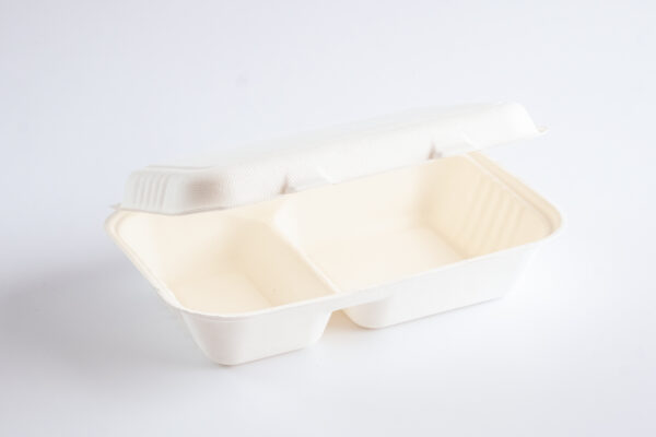 Menu box - dvojdielny z cukrovej trstiny 250 x 160 x 70 mm - Image 3