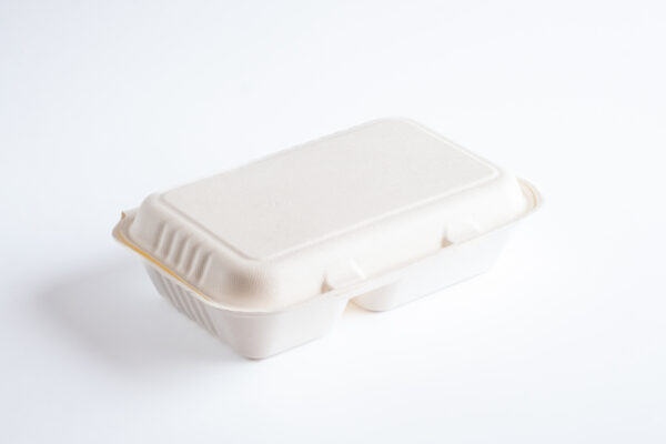 Menu box - dvojdielny z cukrovej trstiny 250 x 160 x 70 mm