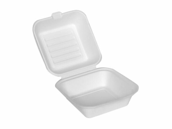 Menu Box na hamburger BIO cukrova trstina 155x150x75 mm